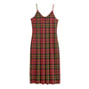 Clan Wallace Scottish Tartan Print Jersey Midi Cami Dress