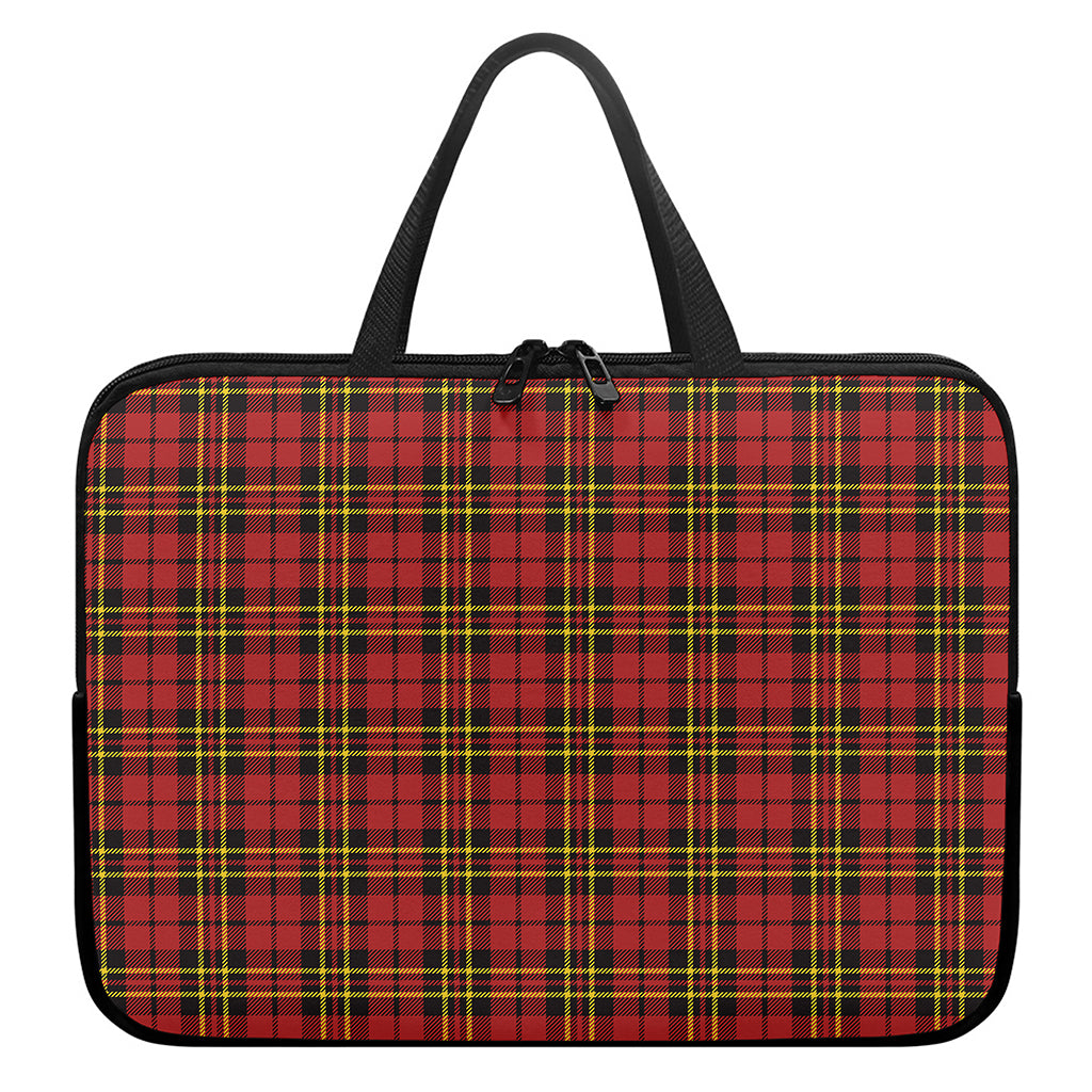 Clan Wallace Scottish Tartan Print Laptop Sleeve With Handle
