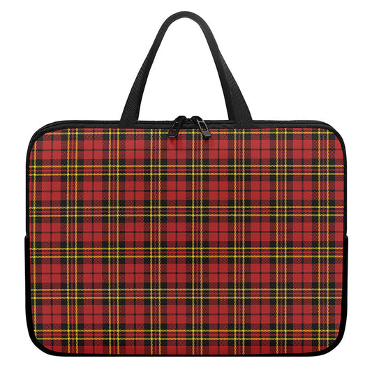 Clan Wallace Scottish Tartan Print Laptop Sleeve With Handle