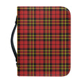 Clan Wallace Scottish Tartan Print Leather Bible Cover