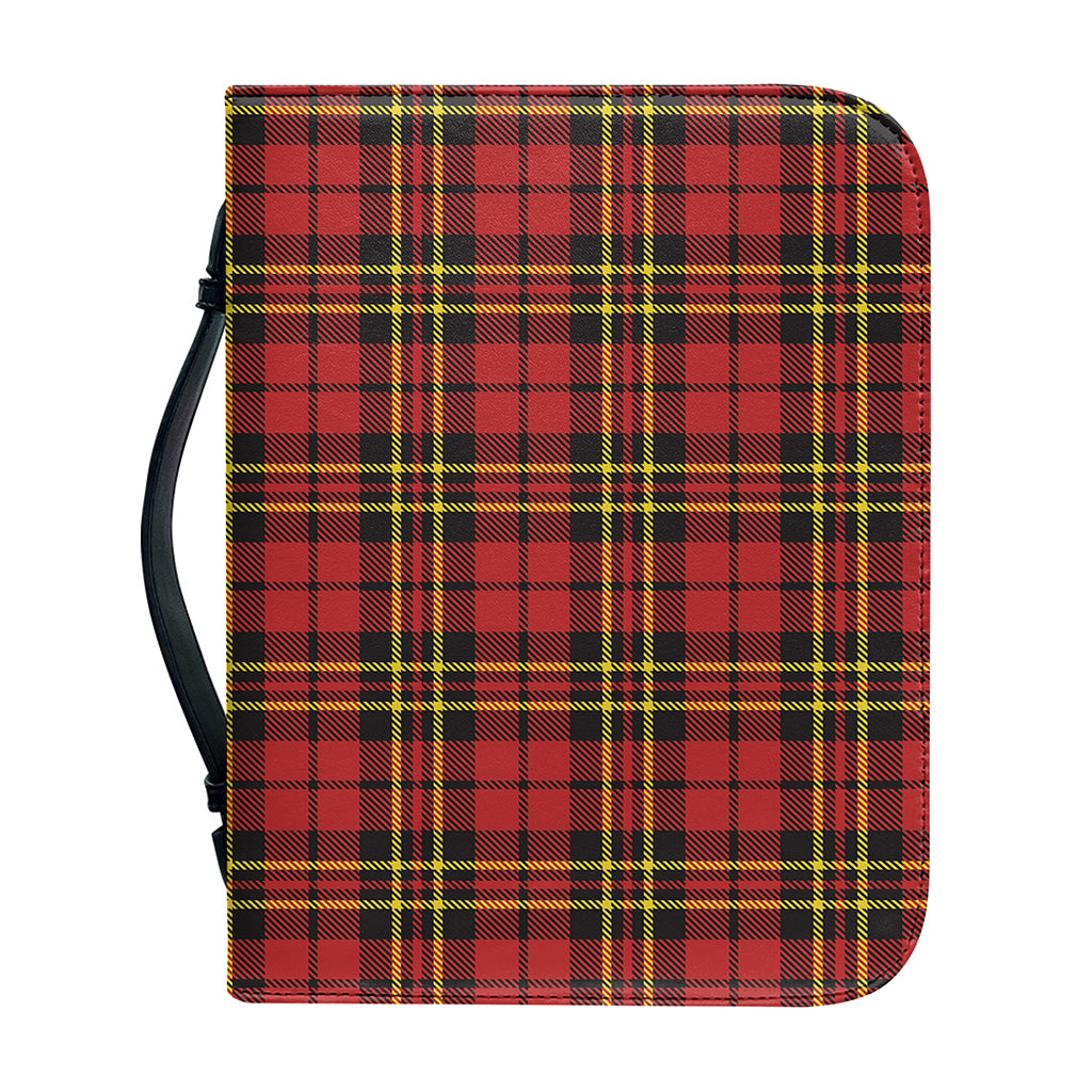Clan Wallace Scottish Tartan Print Leather Bible Cover