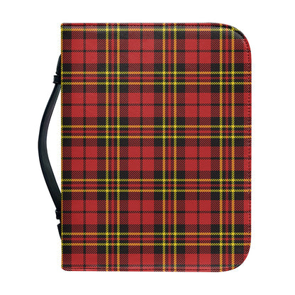 Clan Wallace Scottish Tartan Print Leather Bible Cover