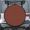 Clan Wallace Scottish Tartan Print Leather Spare Tire Cover