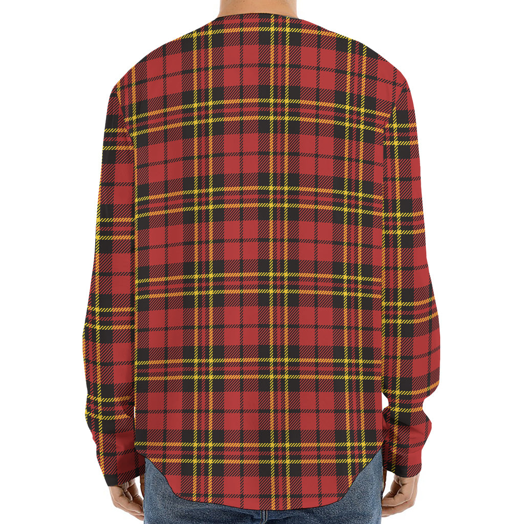 Clan Wallace Scottish Tartan Print Long Sleeve Baseball Jersey