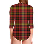 Clan Wallace Scottish Tartan Print Long Sleeve Swimsuit