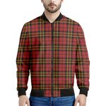 Clan Wallace Scottish Tartan Print Men's Bomber Jacket