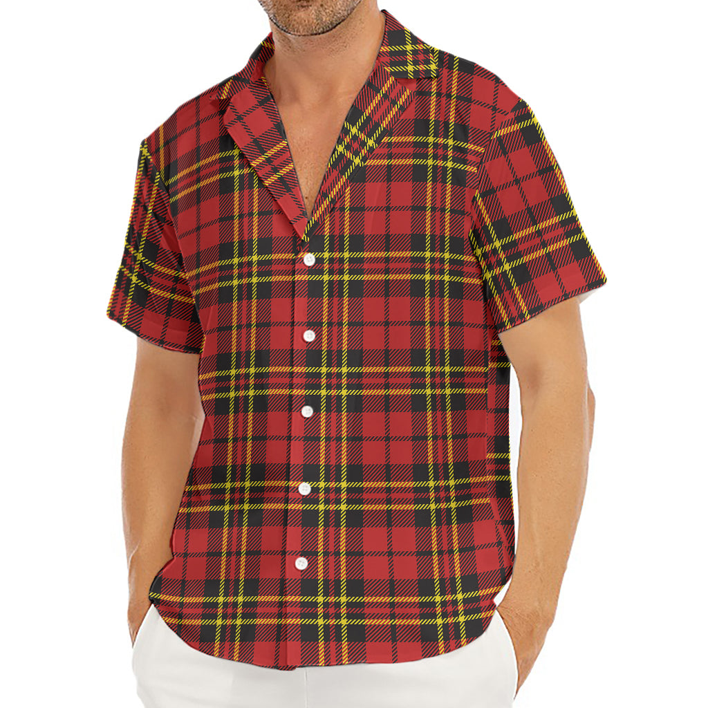 Clan Wallace Scottish Tartan Print Men's Deep V-Neck Shirt