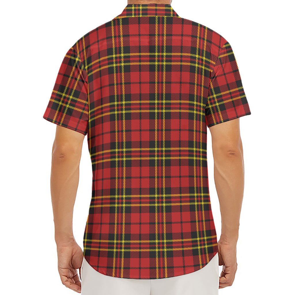 Clan Wallace Scottish Tartan Print Men's Deep V-Neck Shirt