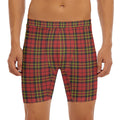 Clan Wallace Scottish Tartan Print Men's Long Boxer Briefs