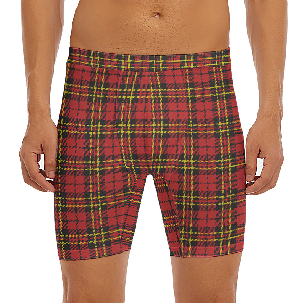 Clan Wallace Scottish Tartan Print Men's Long Boxer Briefs
