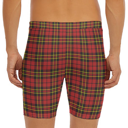 Clan Wallace Scottish Tartan Print Men's Long Boxer Briefs