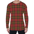 Clan Wallace Scottish Tartan Print Men's Long Sleeve T-Shirt