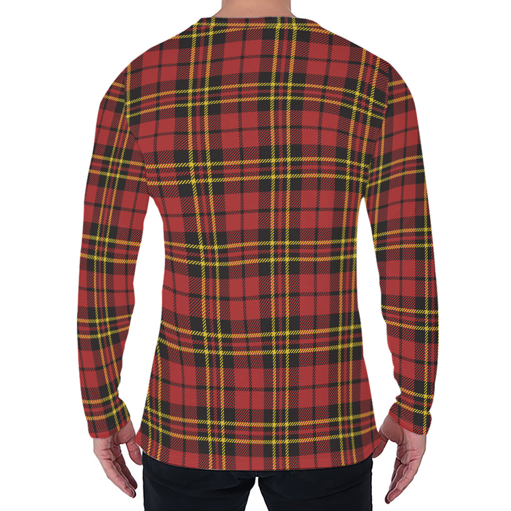 Clan Wallace Scottish Tartan Print Men's Long Sleeve T-Shirt