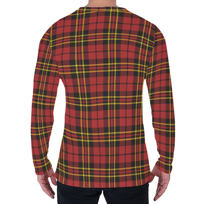 Clan Wallace Scottish Tartan Print Men's Long Sleeve T-Shirt