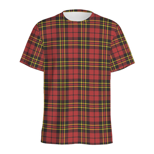 Clan Wallace Scottish Tartan Print Men's Sports T-Shirt