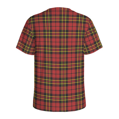 Clan Wallace Scottish Tartan Print Men's Sports T-Shirt