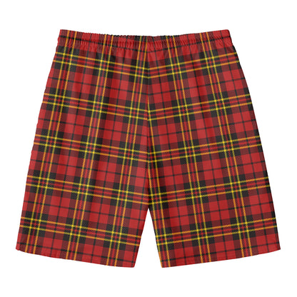 Clan Wallace Scottish Tartan Print Men's Swim Trunks