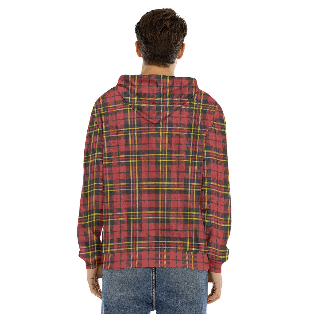 Clan Wallace Scottish Tartan Print Men's Velvet Pullover Hoodie