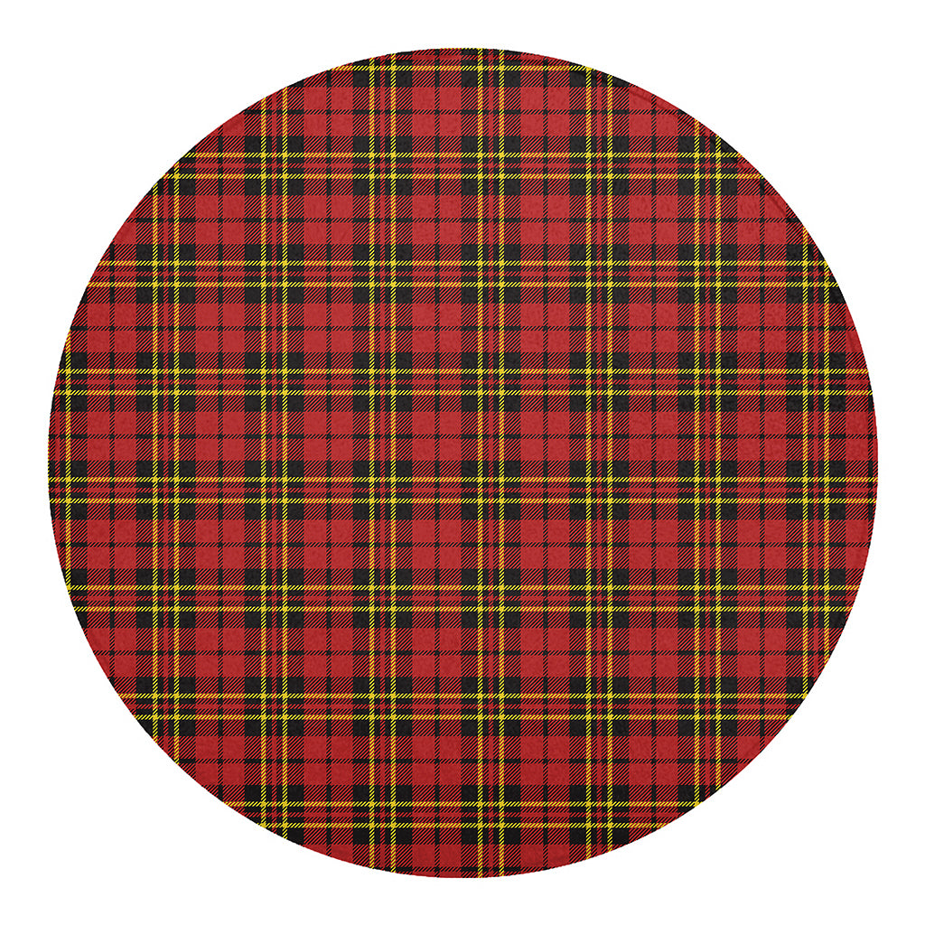 Clan Wallace Scottish Tartan Print Round Blanket