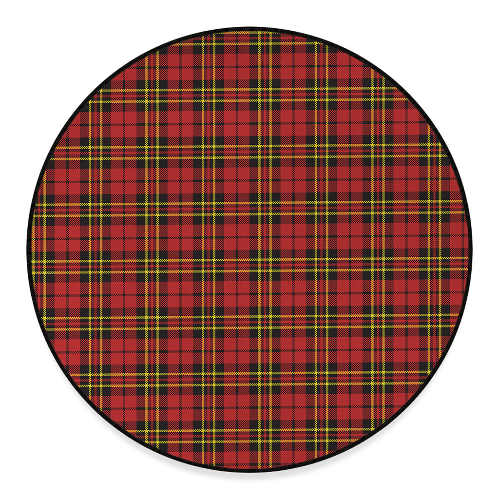Clan Wallace Scottish Tartan Print Round Floor Mat