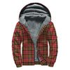Clan Wallace Scottish Tartan Print Sherpa Lined Zip Up Hoodie