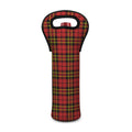 Clan Wallace Scottish Tartan Print Single Neoprene Wine Tote