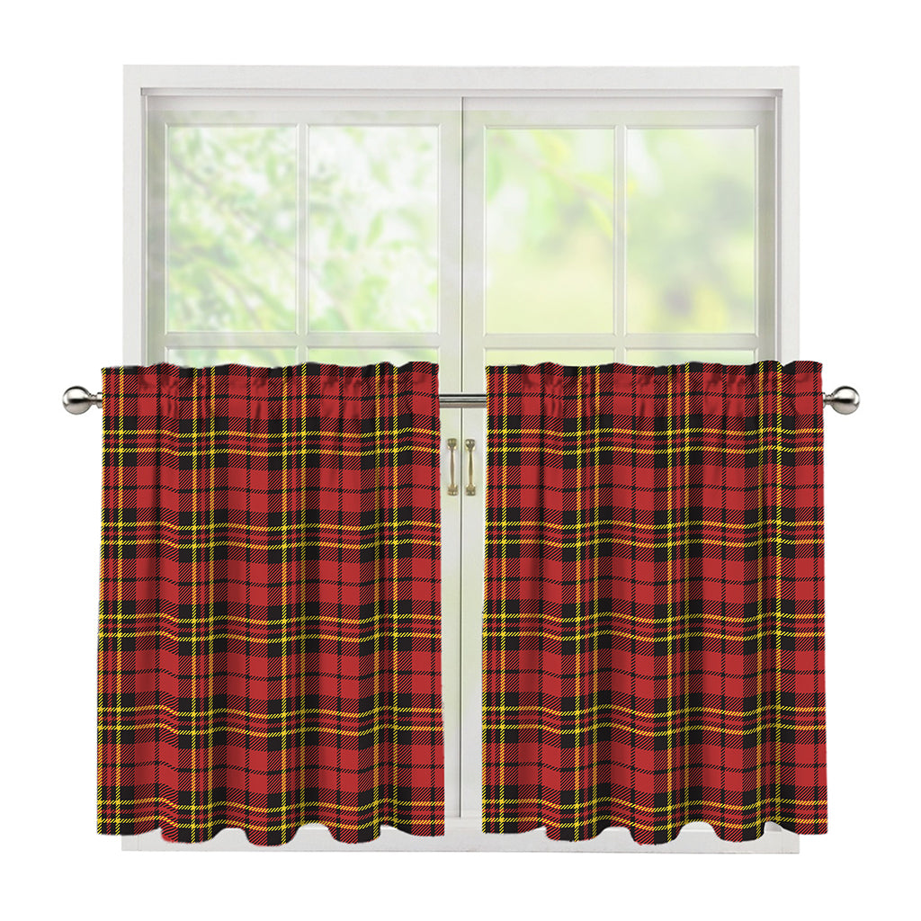 Clan Wallace Scottish Tartan Print Tier Curtains