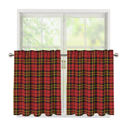 Clan Wallace Scottish Tartan Print Tier Curtains