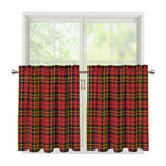 Clan Wallace Scottish Tartan Print Tier Curtains
