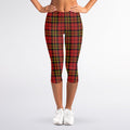 Clan Wallace Scottish Tartan Print Women's Capri Leggings