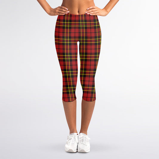 Clan Wallace Scottish Tartan Print Women's Capri Leggings
