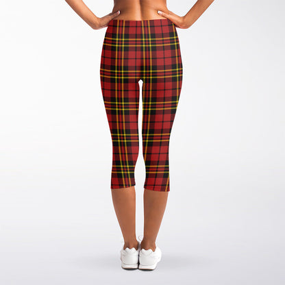 Clan Wallace Scottish Tartan Print Women's Capri Leggings