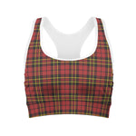 Clan Wallace Scottish Tartan Print Women's Sports Bra