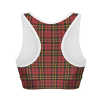 Clan Wallace Scottish Tartan Print Women's Sports Bra