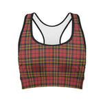 Clan Wallace Scottish Tartan Print Women's Sports Bra