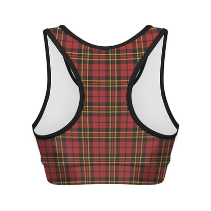 Clan Wallace Scottish Tartan Print Women's Sports Bra