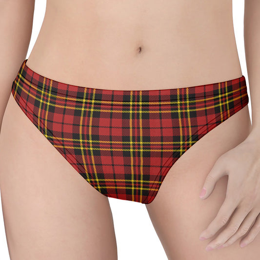 Clan Wallace Scottish Tartan Print Women's Thong