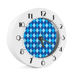 Classic Blue Argyle Pattern Print Alarm Clock