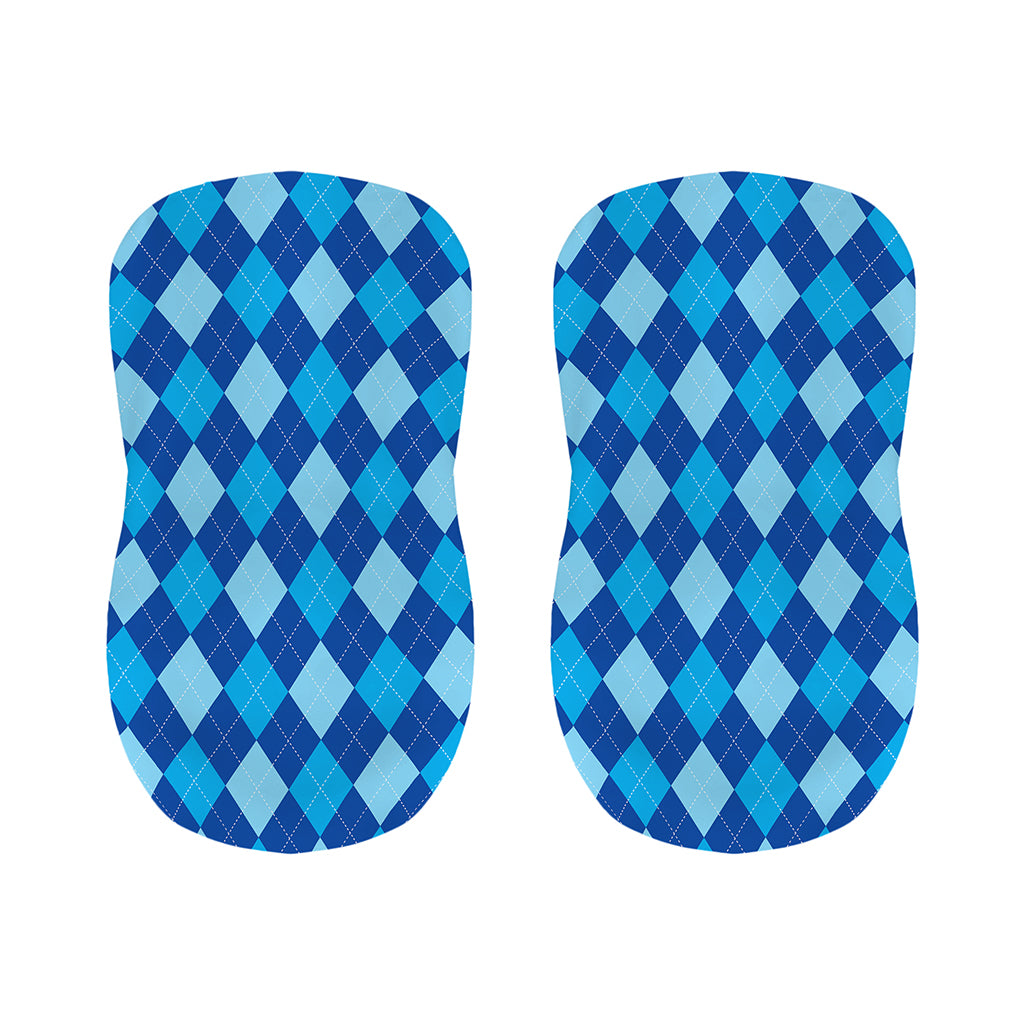 Classic Blue Argyle Pattern Print Bar Stool Covers