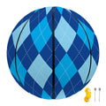 Classic Blue Argyle Pattern Print Basketball