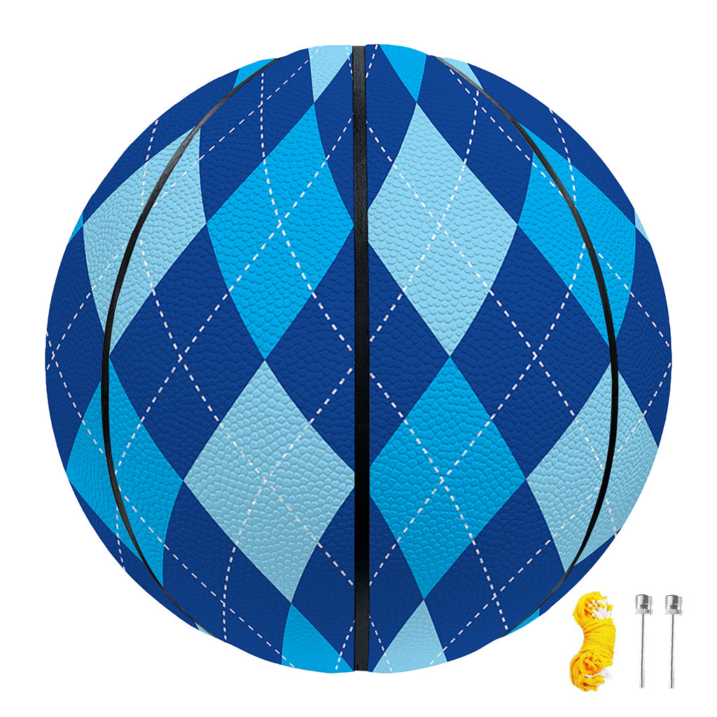 Classic Blue Argyle Pattern Print Basketball