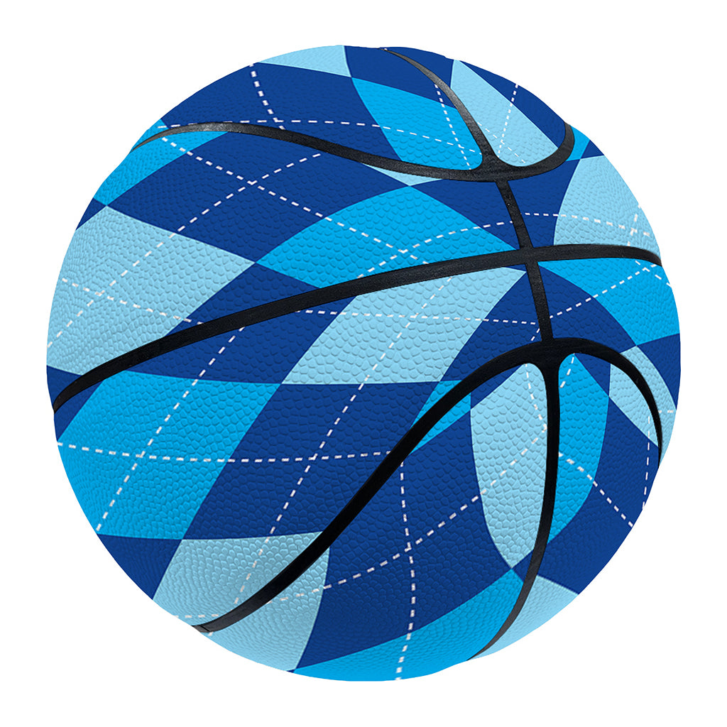 Classic Blue Argyle Pattern Print Basketball