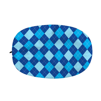 Classic Blue Argyle Pattern Print Car Side Mirror Covers