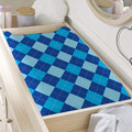 Classic Blue Argyle Pattern Print Changing Pad Cover