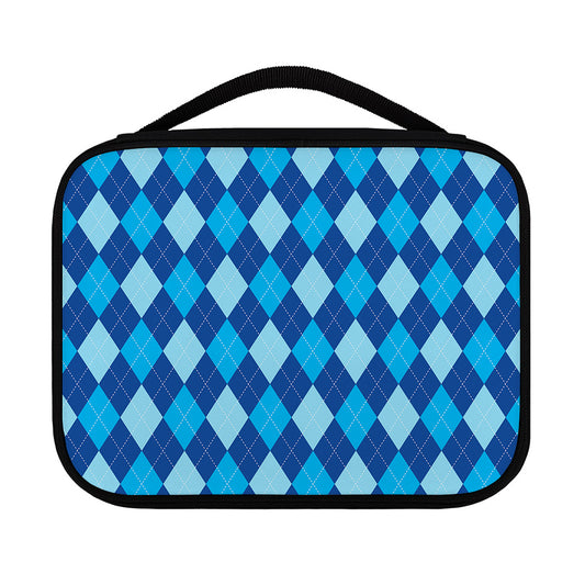 Classic Blue Argyle Pattern Print Classic Bible Case