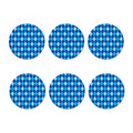 Classic Blue Argyle Pattern Print Coaster Set