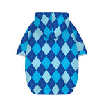 Classic Blue Argyle Pattern Print Dog Zip Up Hoodie
