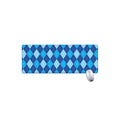 Classic Blue Argyle Pattern Print Extended Mouse Pad