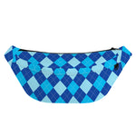 Classic Blue Argyle Pattern Print Fanny Pack