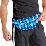 Classic Blue Argyle Pattern Print Fanny Pack